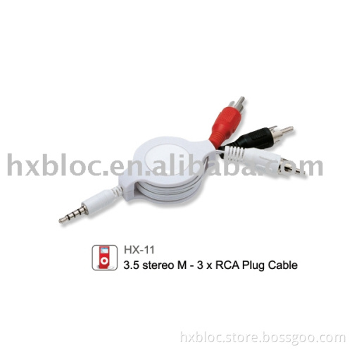 Retractable AV Cable for ipod